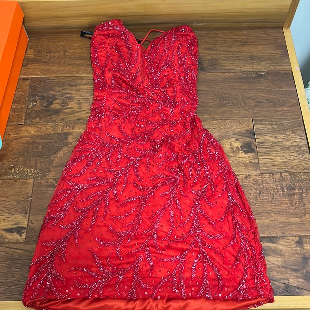 Red homecoming dress. Size 0